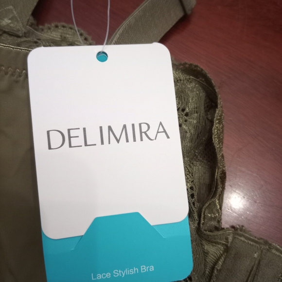 Lace Olive Green Bra - Picture 2 of 6